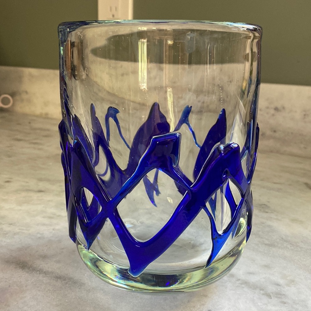Glass/crystal murano style heavy vase